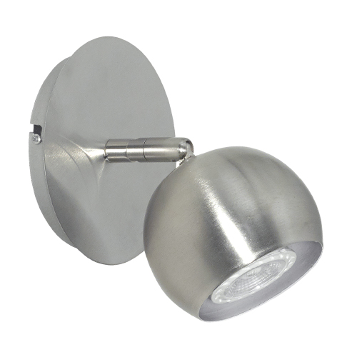 Aplique 1 luz GU10 con cabezal de diámetro 9 cm y base de 12 cm platil